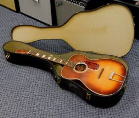 H615 Silvertone Vintage 1963 Flat Top Acoustic Guitar With Case Rare Very Nice
