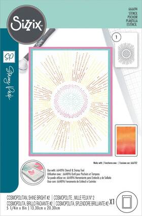 5a0022xl-1g5zy Sizzix A6 Layered Cosmopolitan Stencil By Stacey Park-shine Bright #2 5a0022xl-1