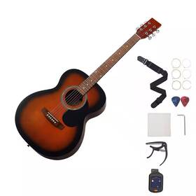Skyshalo 313056853828 Dreadnought Acoustic Guitar 40 Inch 6-string Sunburst Solid Top Beginner B