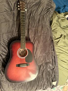 Spencer Sg500 Rbs Red Burst Acoustic Guitar-good Condition