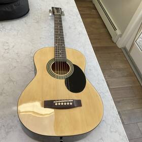 St-01fk001 Stadium Beige Right-handed 6 String With Tuning Keys Acoustic Guitar Plus Case