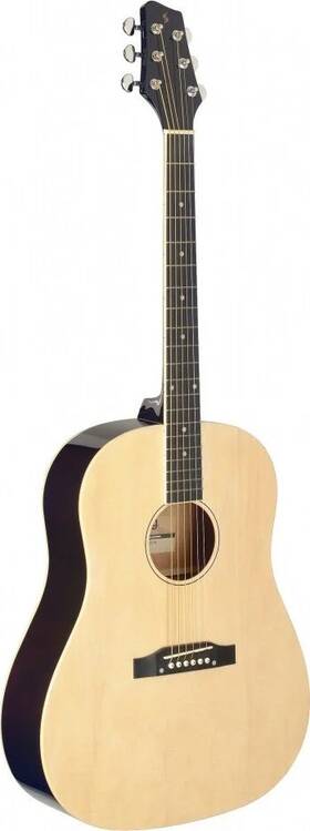Sa35 Stagg 882030243981 Slope Shoulder Dreadnought Guitar Natural Colour