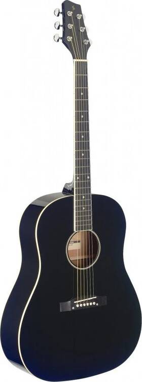 Sa35 Stagg 882030243998 Slope Shoulder Dreadnought Guitar Black