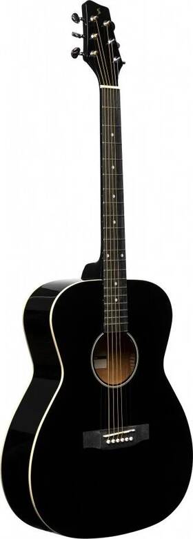 Sa35 Stagg 882030244049 Auditorium Guitar With Basswood Top Black