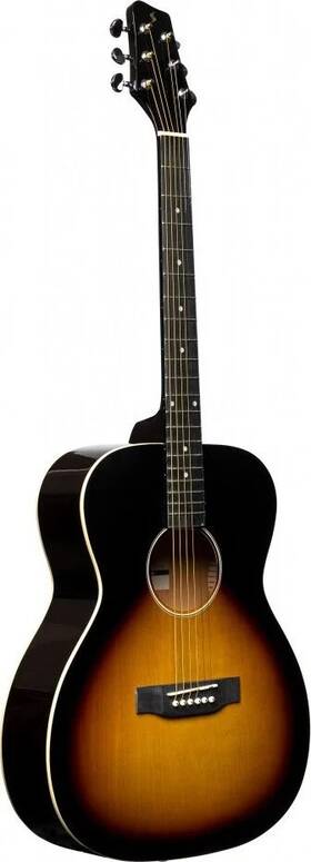 Sa35 Stagg 882030244056 Auditorium Guitar With Basswood Top Sunburst