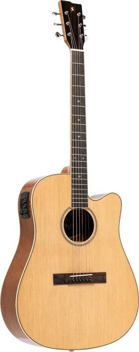 Sa45 Stagg 882030273407 Dreadnought Cutaway Acoustic-electric Guitar With Spruce Top 45 Series