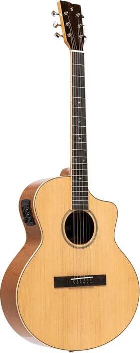 Sa45 Stagg 882030273414 Orchestra Cutaway Acoustic-electric Guitar With Spruce Top 45 Series