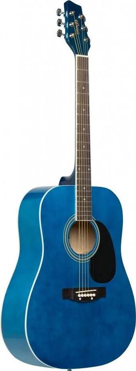 Sa20d-blue Stagg Blue Dreadnought Acoustic Guitar With Basswood Top