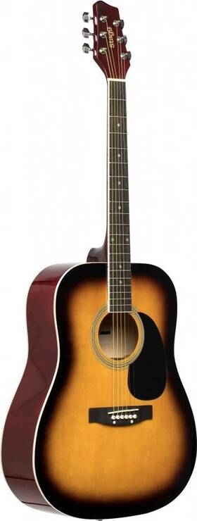 Sa20d-snb Stagg Sunburst Dreadnought Acoustic Guitar With Basswood Top