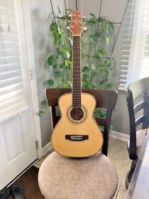 Sv209 Stagg Viaggio Acoustic Guitar 3/4 Model Spruce Mahogany Natural