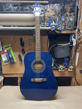 Sw206cbb-tb Stagg Handmade Western Acoustic Guitar Sw205tb Cobalt Blue Free Shiping