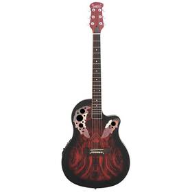 52153552 Sy 41 Inch Full-size Cutaway Acoustic-electric Guitar Grape Voice Hole Spruce Top R