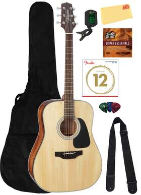 Gd30 Takamine Gd30nat-combo-dlx Dreadnought Acoustic Guitar - Natural With Gig Bag