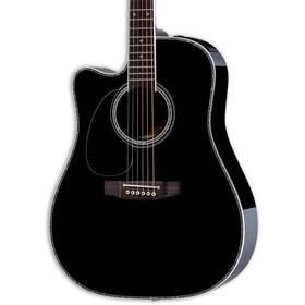 Takef341dxlh Takamine Dreadnought Cutaway Left Handed Acoustic Electric Guitar - Gloss Black