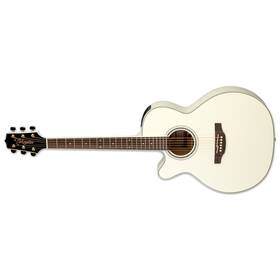 Takgn37celhpw Takamine Gn37celh Pw Left-handed Acoustic-electric Guitar Pearl White With Gig Bag