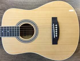 Td-12nt Tanara Left-handed Natural Gloss Finish 1/2-size Acoustic Guitar