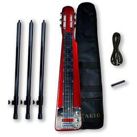 Slt-20-rd Tario Lap Steel Guitar 6 String Slotted Head Stock Electric Slide Guitars With Gig Bag