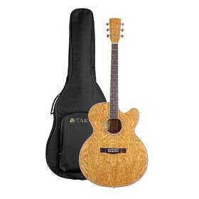 Stlj930ceq-nt Tario 41ftft Acoustic E. Guitar Antique Jumbo Curly Ash Body Okoume Open Box Item