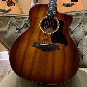 224ce-k Taylor 887766126621 Used 2018 Dlx Grand Auditorium With Case - Koa 120824