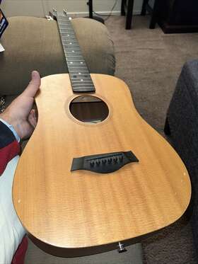 Bt1ewalnut Taylor Baby Bt1 Acoustic Electric Guitar As Shown No Strings Crack Neck