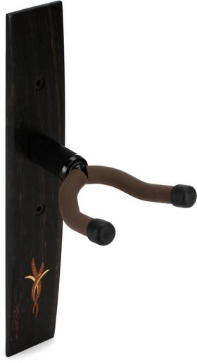 K0517005100004 Taylor 70193 Guitar Wall Hanger - Ebony With Myrtlewood/boxwood Bouquet Inlay
