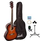 Tdag3802-bk Trendy Inch Spruce Top Dreadnought Acoustic Guitar Black