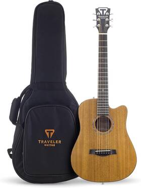 Traveler Guitar 313112368327 Redlands Mahogany Mini Acoustic