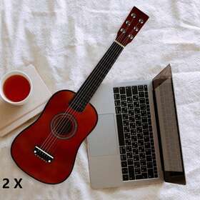 Ud6115819bjj705518 Ueetek 2pcs Mini Acoustic Guitar Wood Beginner Pratical Small Guitarra Kids