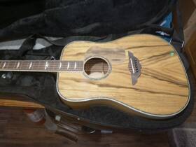 Ale-6000 Urban American Vintage Dreadnought Acoustic Guitar With Capo Soft Case