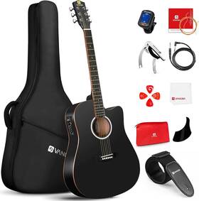 Vangoa 313114730788 Acoustic Electric Guitar Bundle For Beginners Adults Teens Full Size Cuta