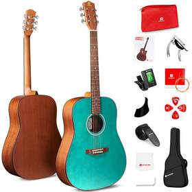 C1000419 Vangoa Acoustic Guitar 41 Inch Full Size Kit Folk Country Starter Bundle
