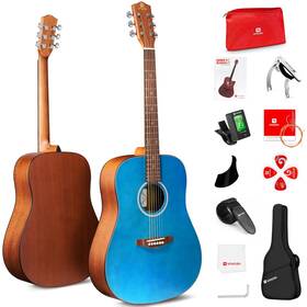 C1000420 Vangoa Acoustic Guitar Dreadnought Beginners Set 41 Inch Full Size 6 String Guitarr