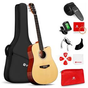 Gc20220402aus Vangoa Acoustic Guitar Cutaway Full Size Dreadnought Acustica