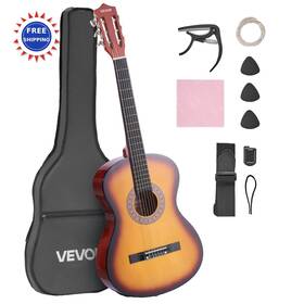 Vevor 197988887553 Acoustic Guitar 38 Inch Beginner Classical Full Starter Kit Nylon Strings
