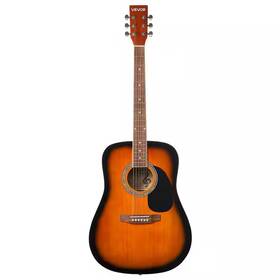 Vevor 445011240206 Dreadnought Acoustic Guitar 41 Inch 6-string Sunburst Solid Spruce Top Beg