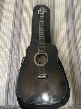 V536bks Virgin Guitars Used-virgin Guitars-acoustic-with Bag-v536bks-standard-6string-dreadnought-black