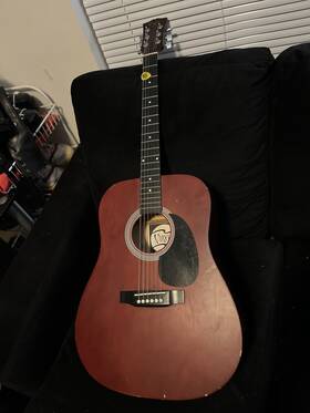 V536snw Virgin - Red Large Acoustic Guitar