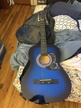 Acs-306 Vizcaya Blue Dreadnought Acoustic Guitar Set With Gig Bag Picks Pitch Pipe