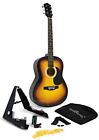 W-101-sb-pk Instecho String Acoustic Guitar Superkit With Stand Tuner 5060091499591
