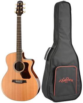 G630rce-g Walden G630rce-g/w Natura 600 Grand Auditorium Solid Red Cedar Top Acoustic Electric Guitar