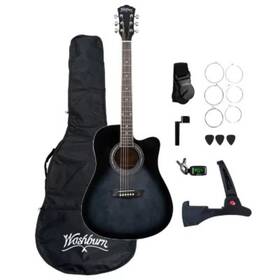 Washburn 680358117096 Wa90cetbbpack Learn And Play Pack Acoustic Guitar With Electric Pick-up