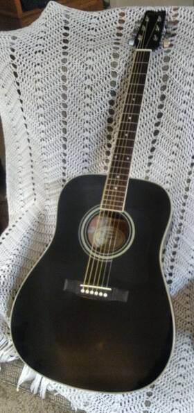 D10-b Washburn Vintage Acoustic Guitar 1994 Korea Vg Looks Good/plays Fine