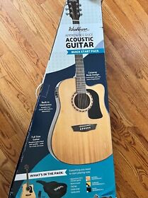 D5ce Washburn Apprentice 6-string Acoustic Guitar Quick Start Pack Natural