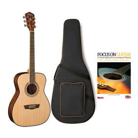 Aaf5k-a-uk1 Washburn Guitars Apprentice F5 Series Folk Guitar Bundle Backpack Holder Lesson Book
