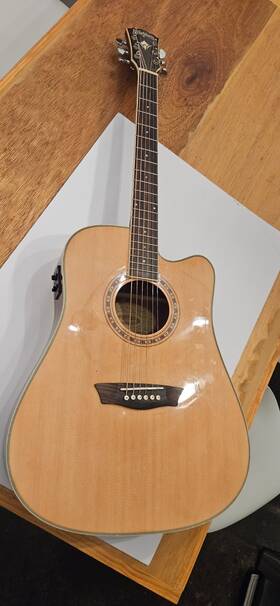 Wd10ce Washburn Acoustic-electric Guitar With Spruce Top Mahogany Back Sides Neck