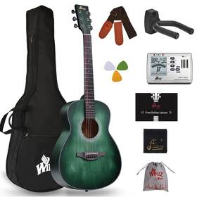 Winzz 631112052818 Hand Rubbed Series - 36 Inches 3/4 Dreadnought Acoustic Acustica Guitar Bundl