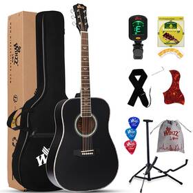 Af168-41 Winzz Acoustic Guitars Full Size 4/4 Folk Guitar For Beginners Adults St