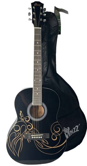 Winzz Af227a-bk Af227a-bkd Acoustic Steel String 4/4 39 Inch Guitar W Gig Bag 6
