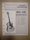 X201 Voxton Guitar Service Information Model Replacement Parts List Very Rare