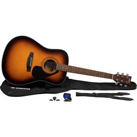 Yamaha 197881280505 Gigmaker Acoustic Guitar Pack Tobacco Brown Sunburst